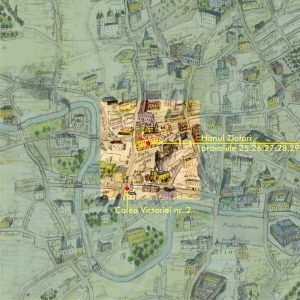 Plan București, culoarea de Roșu - 1871